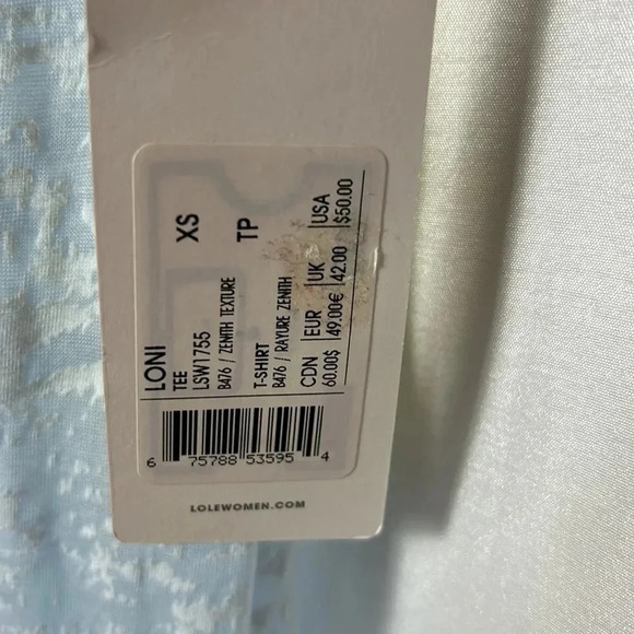 LOLE LONI tee shirt,women XS,Sheer and texture. Relax fit ,Oversize fit,coastal - Picture 8 of 9